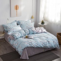 花雨伞 全棉印花四件套-牡丹唇影（兰)