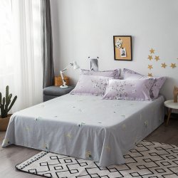 花雨伞 全棉印花四件套-牡丹唇影（紫）