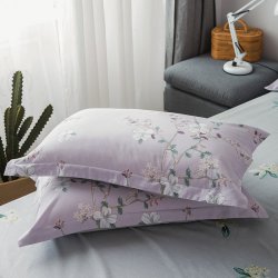 花雨伞 全棉印花四件套-牡丹唇影（紫）