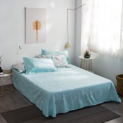 花雨伞 全棉印花四件套-叶影轻语